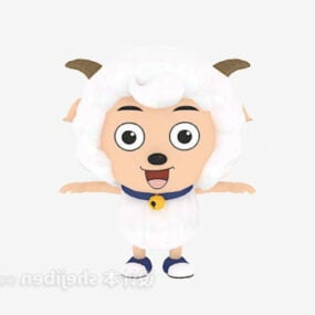 Brinquedo de pelúcia infantil ovelha modelo 3d