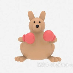 3д модель мягкой игрушки "Боксерский кенгуру"