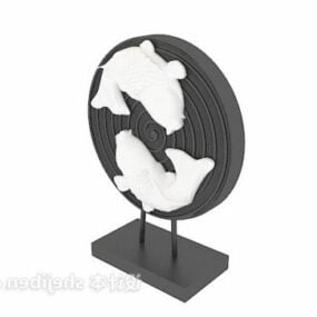 Servies ronde sculptuur vormt 3D-model