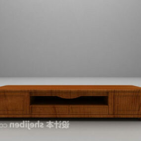 Wooden Low Tv Cabinet 3d model
