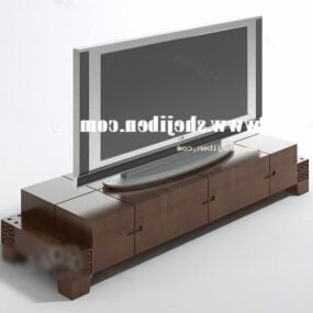 Chinese Low Tv Cabinet Wooden Material 3d model
