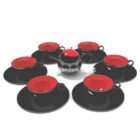 Chinese ancient typical tea set 3d model .