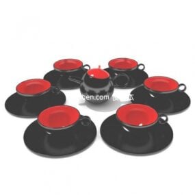 Chinese Ancient Tea Cup Set 3d model
