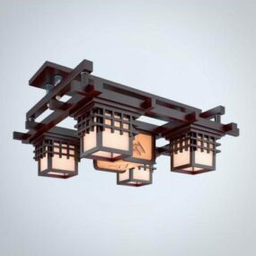 Chinese Antique Square Chandelier 3d model