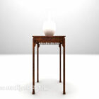 Chinese brown decorative rack 3d model .