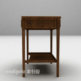 Chinese Style Wooden Carving Rack 3d model