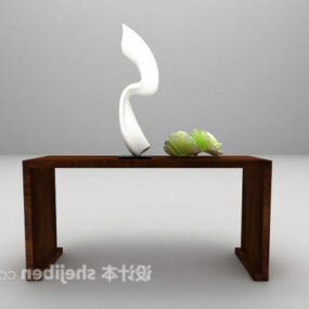 Chinese Modernism Table With Sculpture 3d model