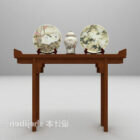 Chinese Console Table Porcelain Decoration