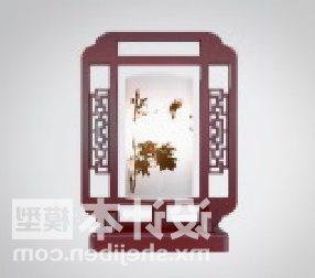 Mô hình 3d nội thất đèn cổ điển Trung Quốc