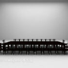 Chinese Large Conference Table Chairs Set