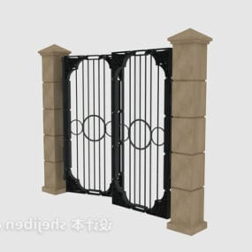 مدل سه بعدی دروازه حیاط چینی