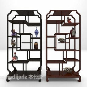 Traditional Display Cabinet Chinese Style 3d model