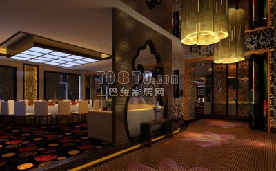 التصميم الداخلي لمطعم الفندق الصيني العتيق