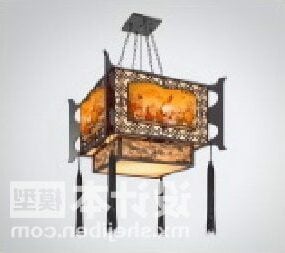 Lampe chinoise classique traditionnelle modèle 3D