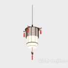 Chinese lantern chandelier lamp 3d model .
