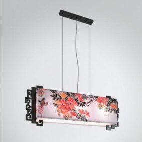 Chinese Chandelier Painting Shade 3d model