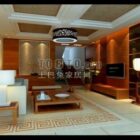 Sala de estar moderna em madeira chinesa