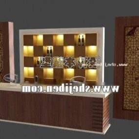 Chinese Reception Desk Chinese Hotel 3d model