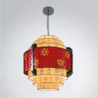Chinese red chandelier free 3d model .