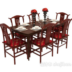 Chinese Classic Restaurant Dinning Table 3d model