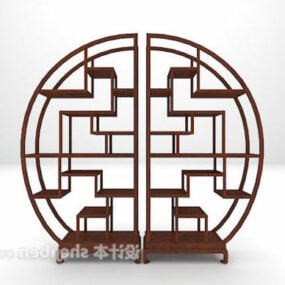 مدل سه بعدی قفسه گرد بوگو چینی سنتی