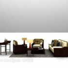 Chinese sofa chair combination 3d model .