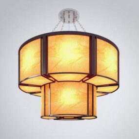 Chinese Round Shaped Ceiling Lamp 3d model