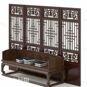Chinese Style Daybed 3d-modell