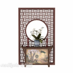 Wall Screen Partition Divider Chinese Style 3d model