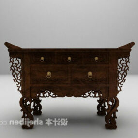 Chinese Carving Entrance Cabinet 3d model