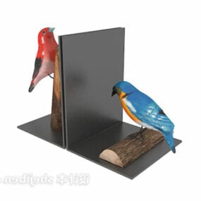 Vogelskulptur, die 3D-Modell dekoriert