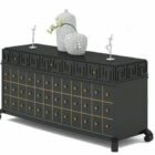 Antique Black Cabinet With Decorating