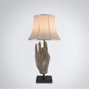 Rzeźba chińskiej lampy stołowej Model 3D