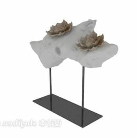 Ornement de sculpture sur bois de vaisselle modèle 3D