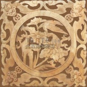 Mô hình 3d tấm chạm khắc gỗ Trung Quốc