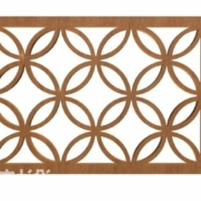 Chinese Wood Carving Windows Frame 3d model