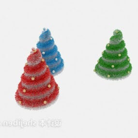 カラフルなクリスマスツリー3Dモデル