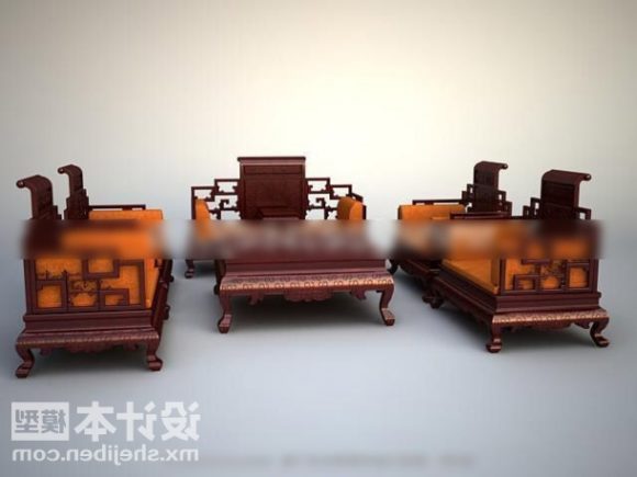 Classic Chinese Furniture With Sofa And Chair