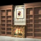 Wooden Wall Cabinet With Painting Decoration