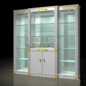 3д модель закрытого шкафа из стеклянного материала