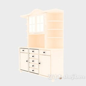 带两个抽屉的小柜子家具3d模型