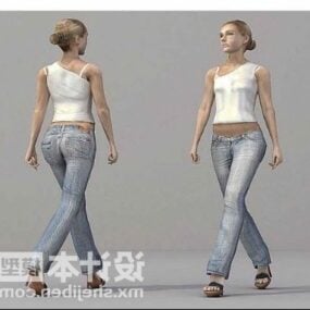 Fashion Girl Walking 3D-Modell