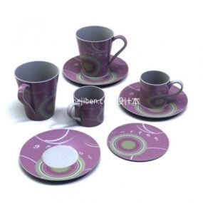 Classic Pattern Teapot Cup 3d model