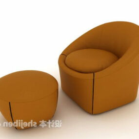 Gabungkan bangku sofa model 3d