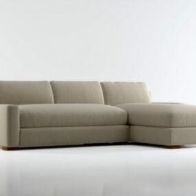 Sectional Fabric Sofa Furniture 3d model
