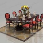 Comfortable warm dining table max free 3d model .