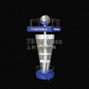 Commercial Booth Cone Shape 3d model