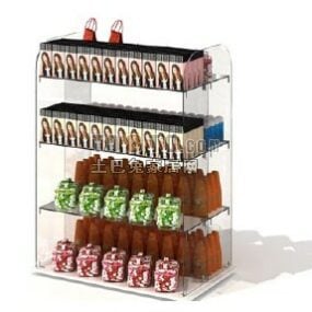 Commercial Supermarket Shelf 3d model