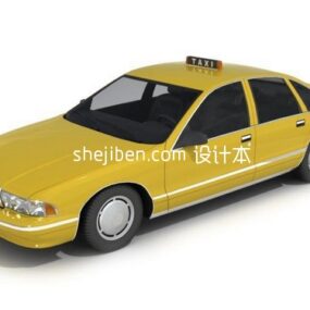 세단형 택시 자동차 3d 모델