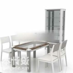 Concept lasipöytä ja tuoli 3d-malli